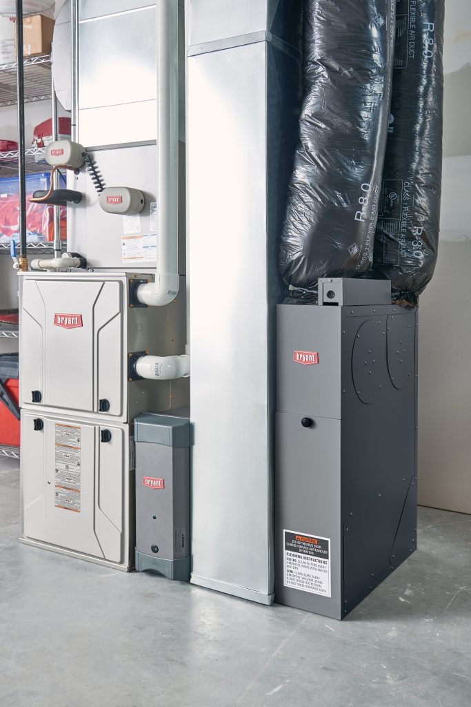 Bryant gas furnace in a basement installation