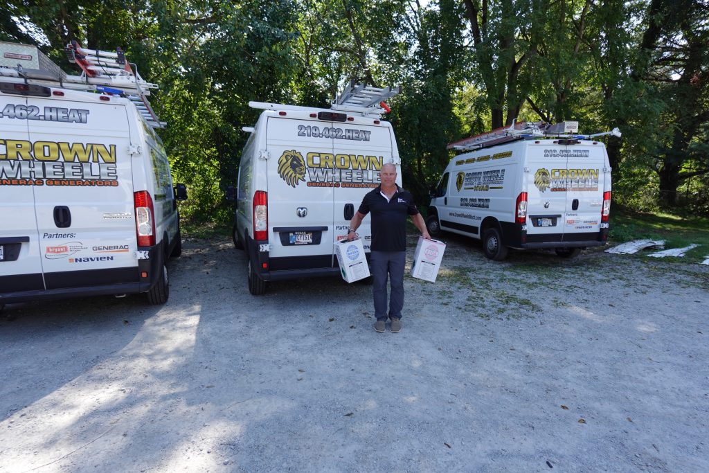 AC replacement Valparaiso IN — Crown Wheele technician- HVAC Chesterton IN — Crown Wheele service truck