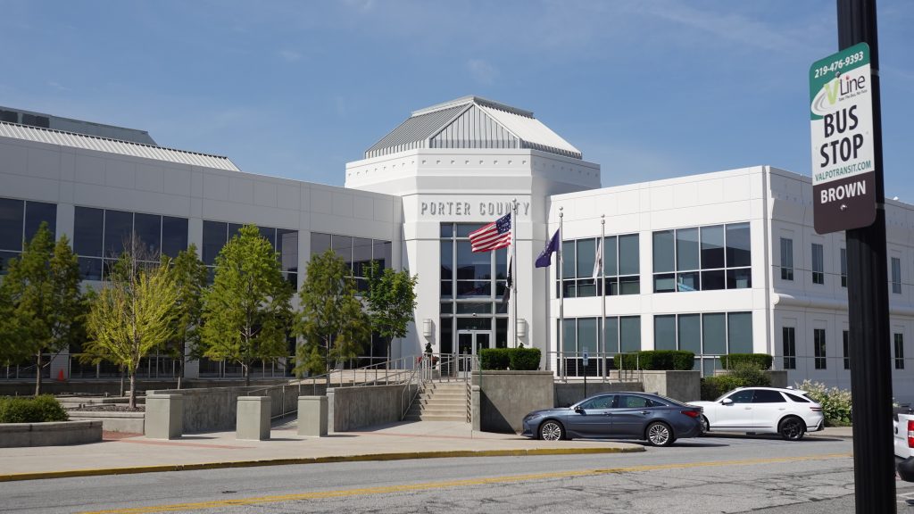 Porter County government building in downtown Valparaiso